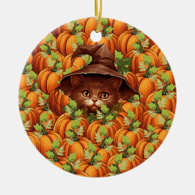 ADORNO DE CERÁMICA AGRADECIMIENTO DE LA CUCHILLA DE LAS PUMPKINAS (Frente)