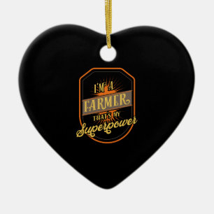 Adorno De Cerámica Agricultor de agricultura