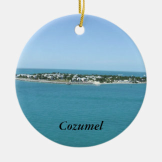 Adorno De Cerámica Agua azul de la isla de Cozumel tropical
