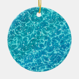 Adorno De Cerámica Agua de mar azul con paracaídas