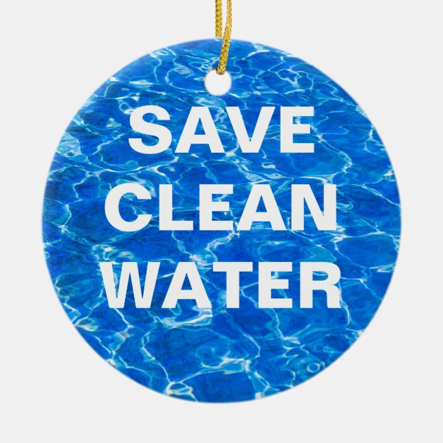 Adorno De Cerámica Agua dulce - Versión tres de tres (Frente)