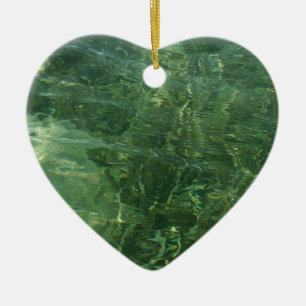 Adorno De Cerámica Agua sobre la hierba marina II (azul y verde) Foto