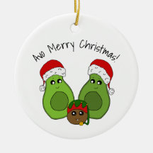 Aguacate - Avo Merry Christmas Family Cute Ornamen