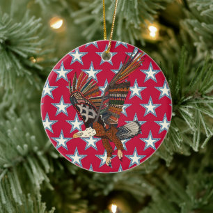 Adorno De Cerámica águila americana roja