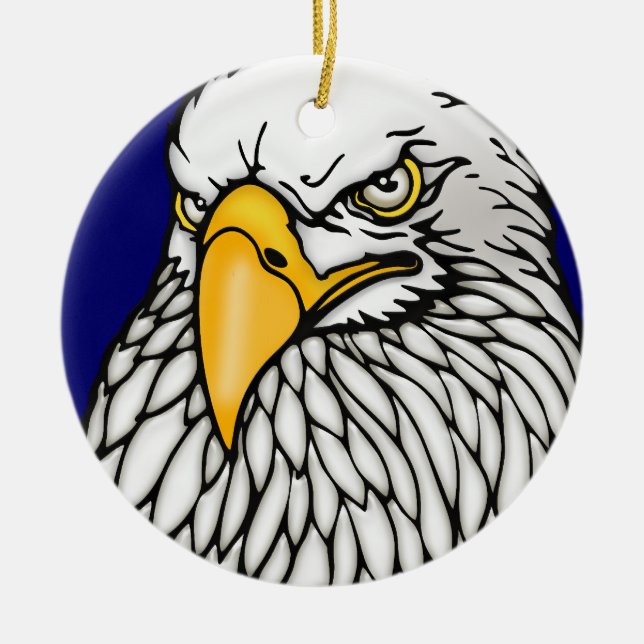 Adorno De Cerámica Águila calva americana (Frente)