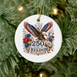 Adorno De Cerámica Águila del 250 Aniversario de la Libertad EE. UU.