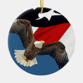 Adorno De Cerámica Águila y bandera