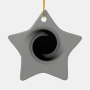 Adorno De Cerámica Agujero negro giratorio gris