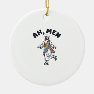 Adorno De Cerámica Ah Hombres Patinaje En Línea Fe Diseño Vectorial_1