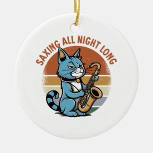Adorno De Cerámica Ahorrando toda la noche - Para saxofonistas