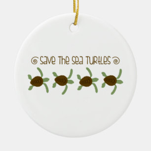 Adorno De Cerámica Ahorre las tortugas de mar