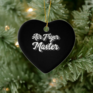 Adorno De Cerámica Air Fryer Master Cook Food Love  Pollo retro