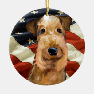 ADORNO DE CERÁMICA AIREDALE TERRIER