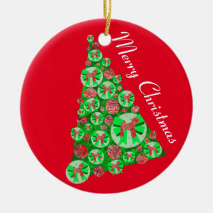 Adorno De Cerámica Airedale Terrier Perro Silhouette Árbol de Navidad