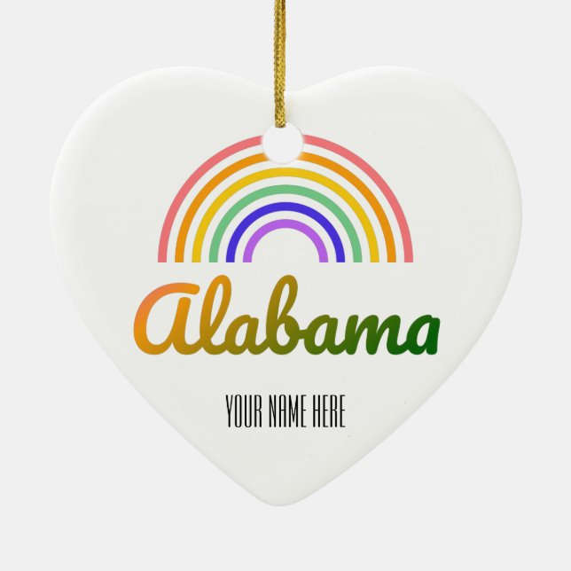 Adorno De Cerámica Alabama - Personalizado - Navidades (Atrás)