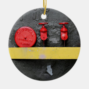 Adorno De Cerámica alarma de incendio manual roja