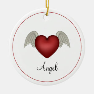 Adorno De Cerámica Alas Ángel del Corazón