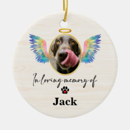Adorno De Cerámica Alas de Ángel Memorial Personalizado para Perro