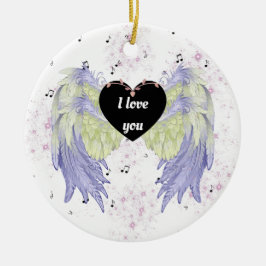 Adorno De Cerámica alas de ángulos de arco iris