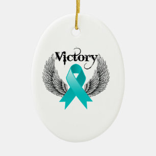 Adorno De Cerámica Alas de la victoria - cáncer ovárico