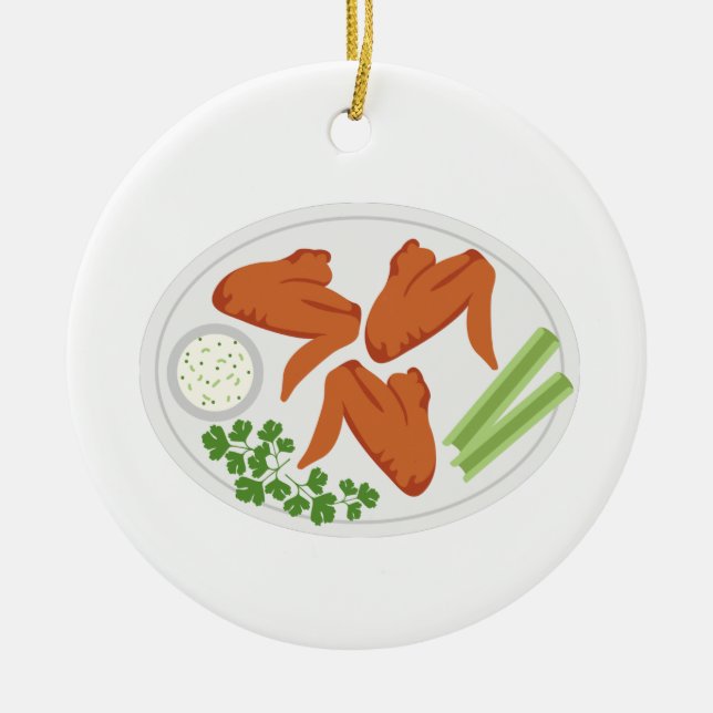 Adorno De Cerámica Alas de pollo (Frente)