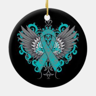 Adorno De Cerámica Alas frescas de la conciencia del escleroderma