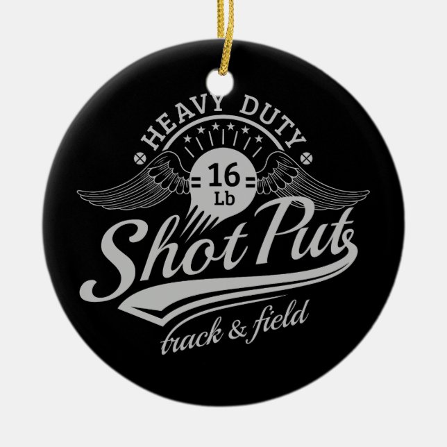Adorno De Cerámica alas lanzamiento de peso (Frente)