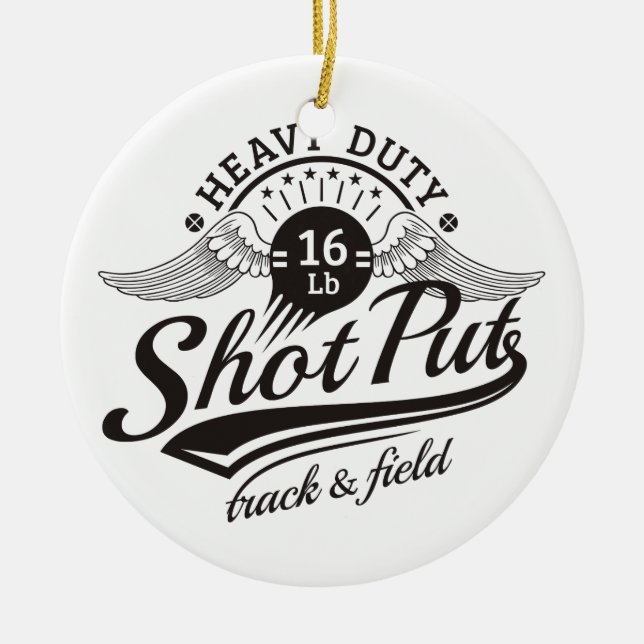 Adorno De Cerámica alas lanzamiento de peso (Frente)