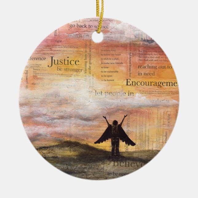 Adorno De Cerámica "Alas pequeñas" (Frente)