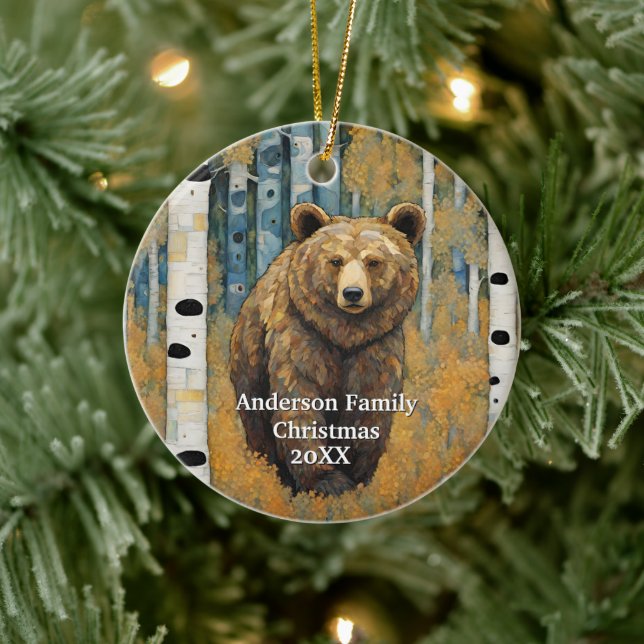 Adorno De Cerámica Alaska Bear (Árbol)