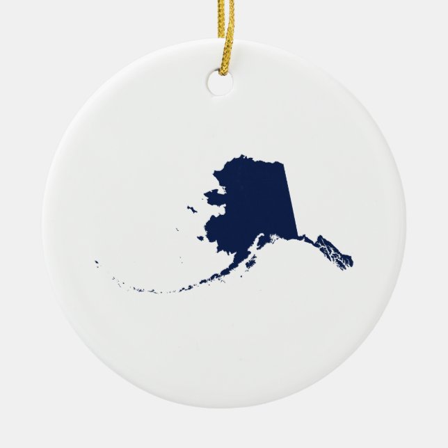 Adorno De Cerámica Alaska en azul (Frente)