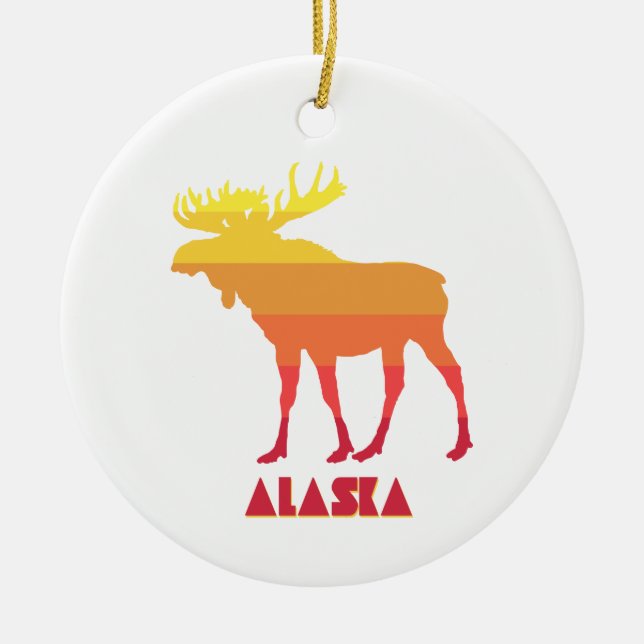 Adorno De Cerámica Alaska Moose (Frente)