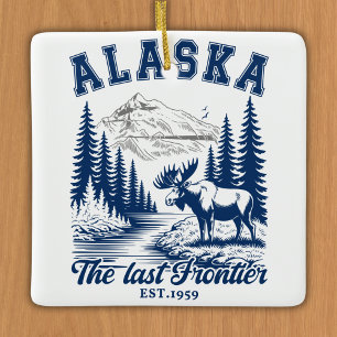 Adorno De Cerámica Alaska Nature Escape with Moose