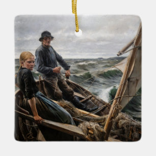Adorno De Cerámica Albert Edelfelt - En Sea