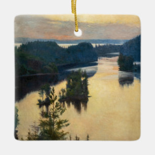 Adorno De Cerámica Albert Edelfelt - Kaukola Ridge at Sunset