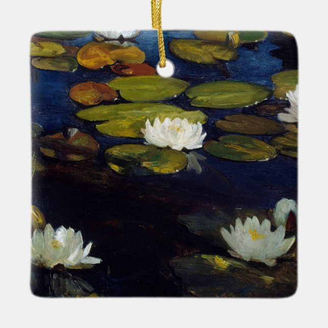 Adorno De Cerámica Albert Edelfelt - Water Lilies, Estudio (Anverso)