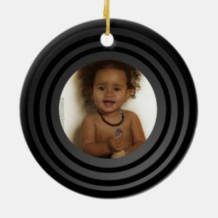 Adorno De Cerámica Álbum de vinilo retro fotográfico personalizado 