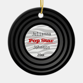 Adorno De Cerámica Álbum de vinilo retro fotográfico personalizado Ke