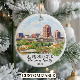 Adorno De Cerámica Albuquerque Personalizado, Nuevo México Personaliz