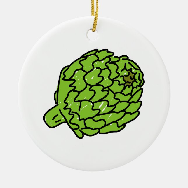 Adorno De Cerámica Alcachofa de globo (Frente)