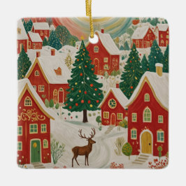 Adorno De Cerámica Aldea de los navidades