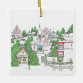 Adorno De Cerámica Aldea de vacaciones