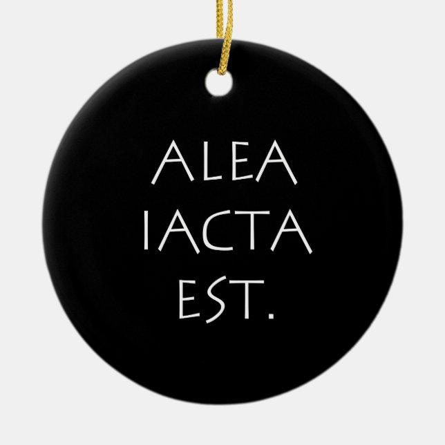 Adorno De Cerámica Alea Iacta Est (Frente)