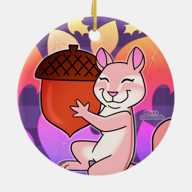 Adorno De Cerámica Alegre Chipmunk - (Atrás)