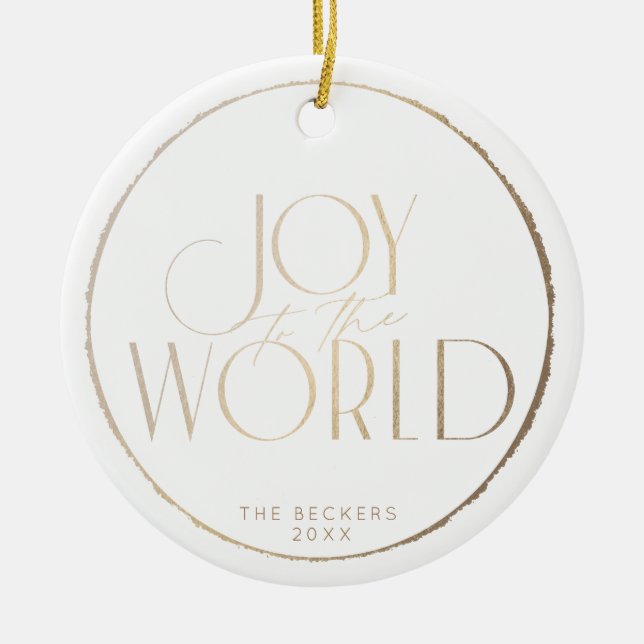 Adorno De Cerámica Alegría a los Navidades del marco de imitación de  (Frente)