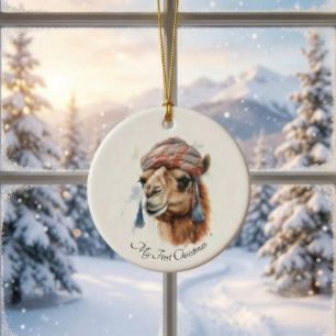 Adorno De Cerámica Alegría de Navidad en el Desierto, personalizado