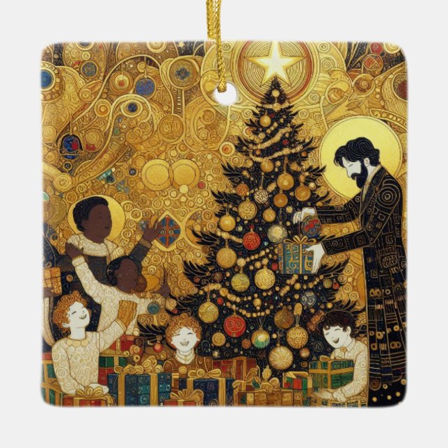 Adorno De Cerámica "Alegría de Yuletide" (Anverso)