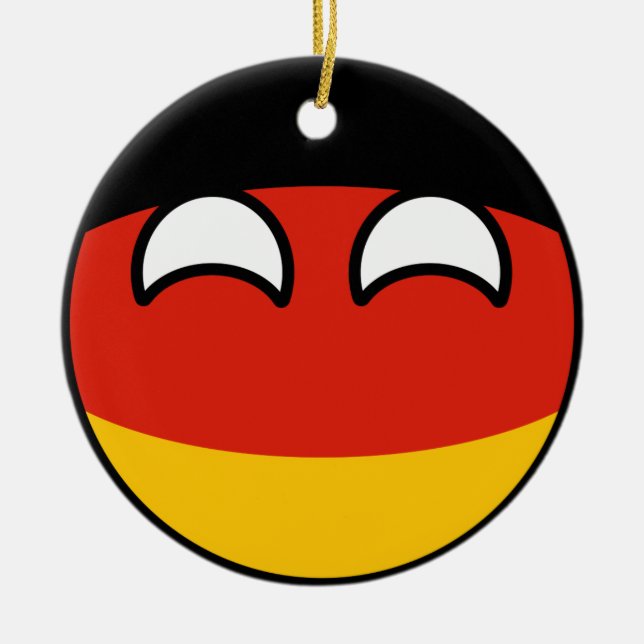 Adorno De Cerámica Alemania Geeky que tiende divertida Countryball (Frente)