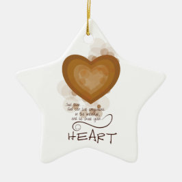 Adorno De Cerámica Alentamiento religioso cardíaco, Grunge