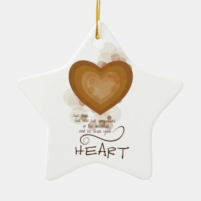 Adorno De Cerámica Alentamiento religioso cardíaco, Grunge (Frente)